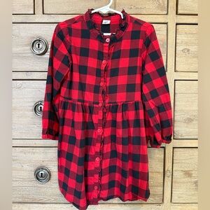 GAP- Plaid Red and Black Kids Dress!